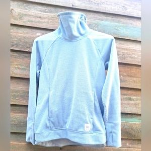 Outdoor Research pale blue ice pale waffle cowl pullover neck long sleeve fleece